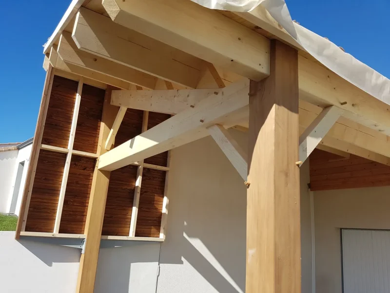 Réalisation de charpente par Tesson Laurent, menuisier charpentier à Saint Julien des Landes